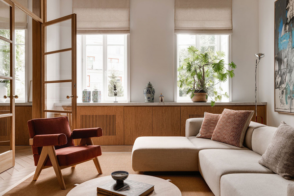 Современная элегантность и нотки mid-century: красивая квартира в старом доме в Варшаве Современная элегантность и нотки mid-century: красивая квартира в старом доме в Варшаве